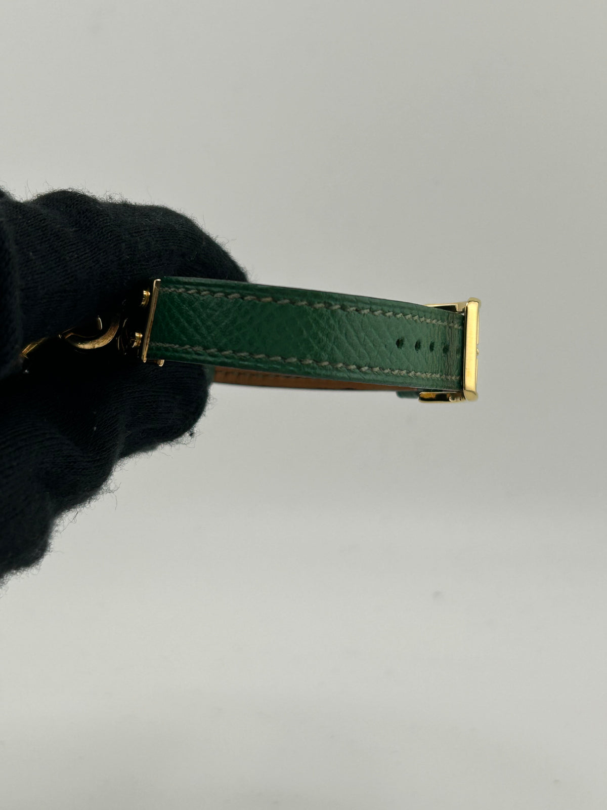 Hermes Kelly Gold Dial on Green Leather Strap Ref. KE1.201.170 — view 4