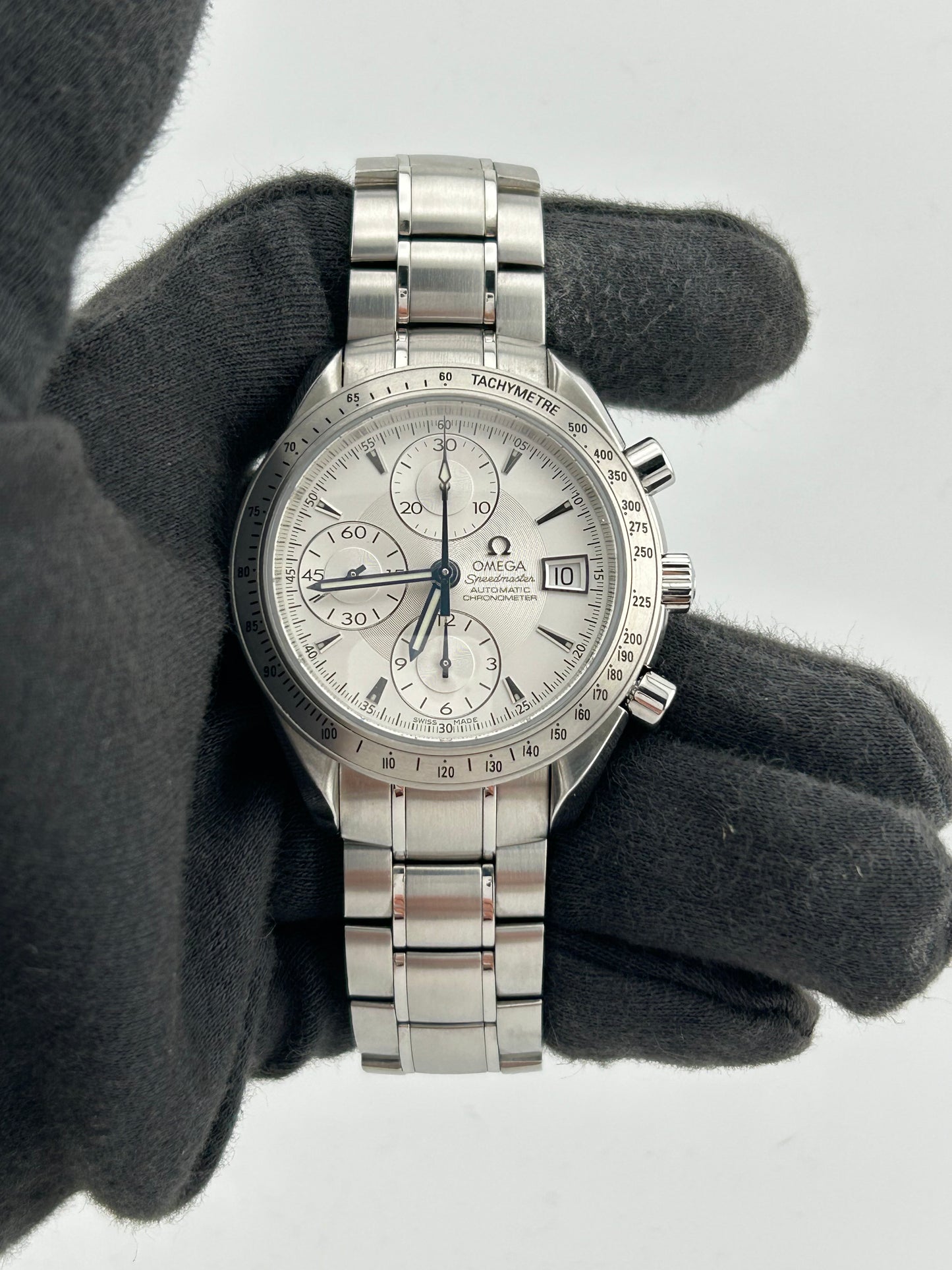 Omega Speedmaster Date Silver Dial on Stainless Steel Bracelet Ref. 3211.30 Card — view 2