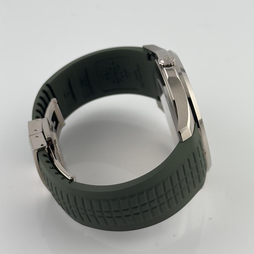 Patek Philippe Aquanaut Khaki Green Dial on Strap Ref. 5168G-010 Papers 2021 — view 3
