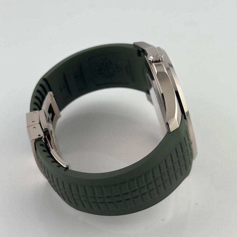 Patek Philippe Aquanaut Khaki Green Dial on Strap Ref 5168G-010 with Papers 2021