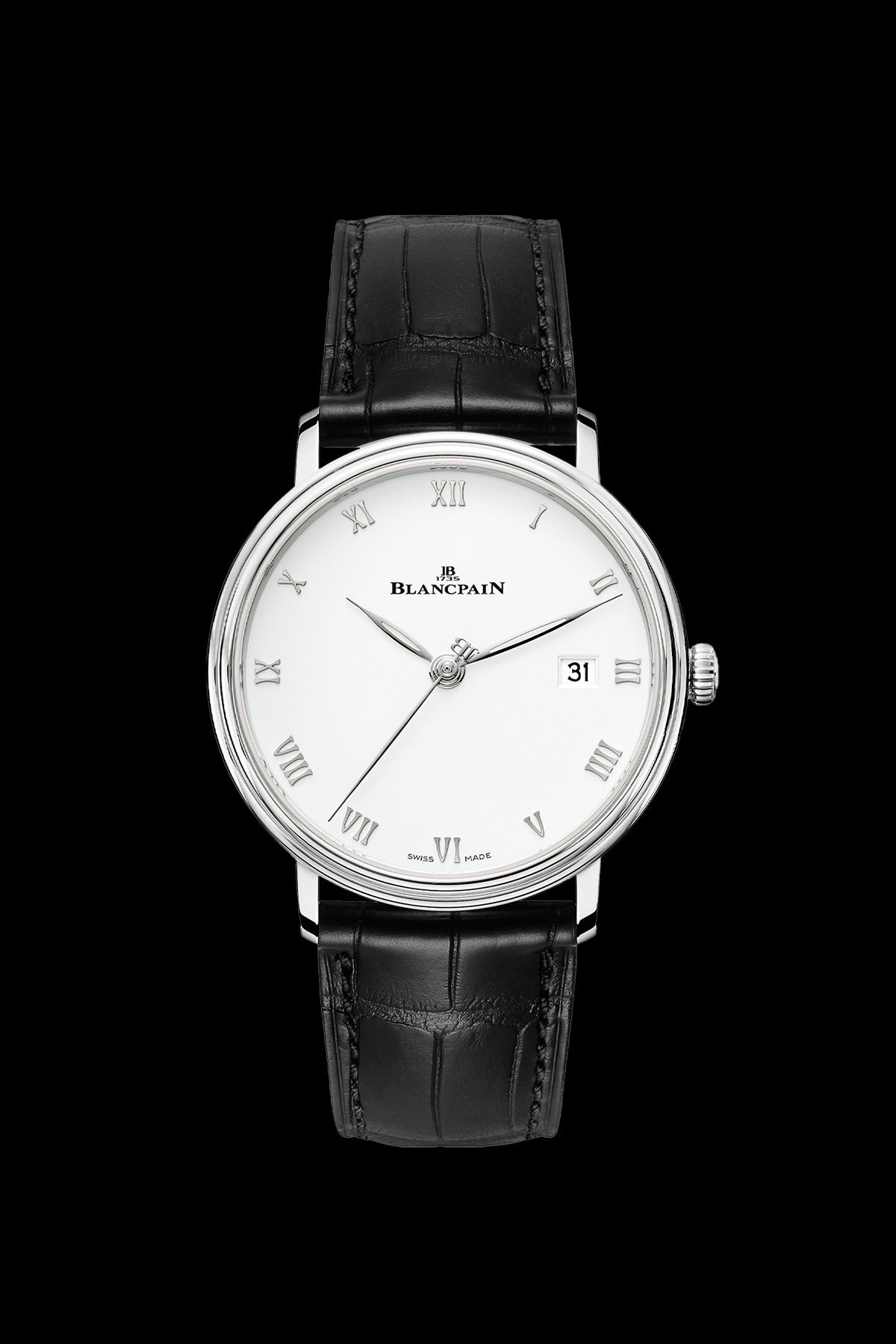Blancpain Villeret Ultraplate White Dial on Leather Strap Ref. 6224-1127-55B Complete 2025