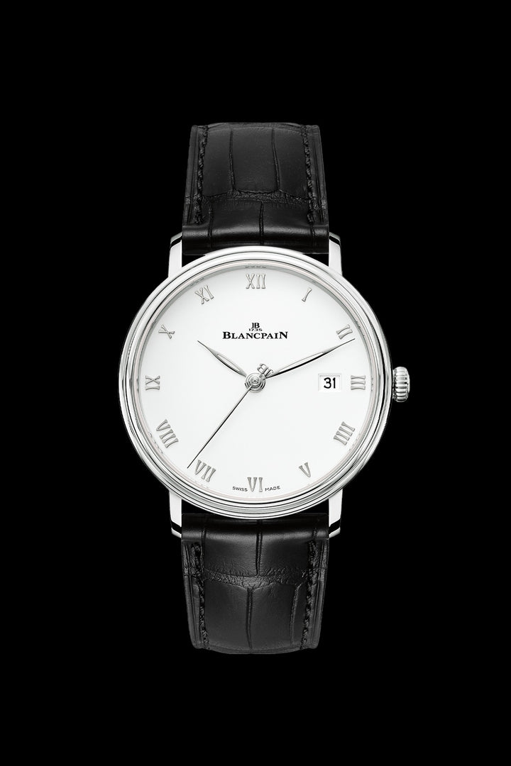 Blancpain Villeret Ultraplate White Dial on Leather Strap Ref. 6224-1127-55B Complete 2025