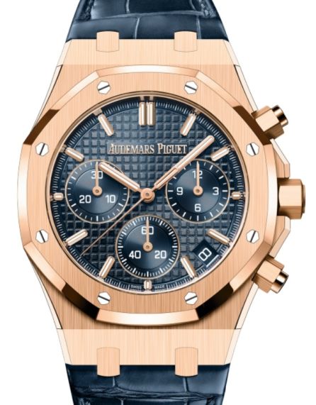 Audemars Piguet Royal Oak Chrono Blue Dial on Leather Ref. 26240OR.OO.D315CR.02 Card 2022