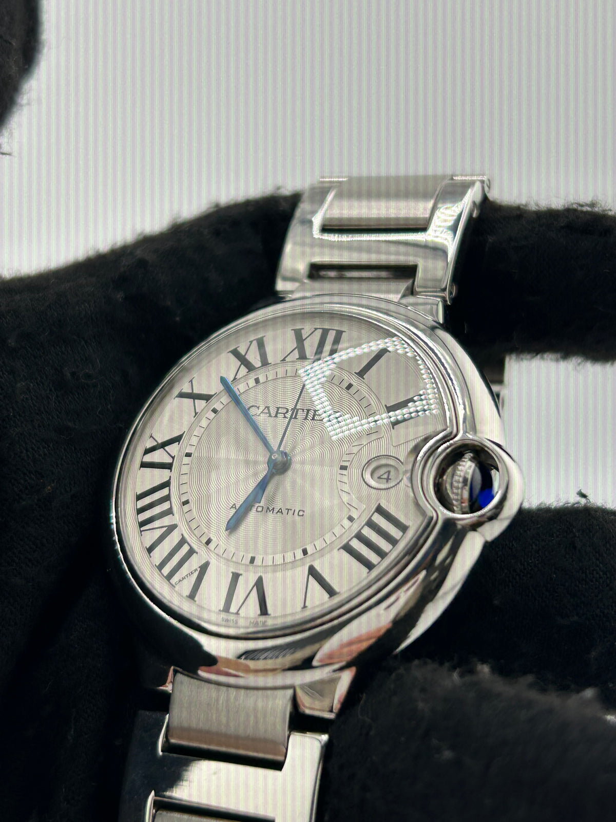 Cartier Ballon Bleu Silver Dial on Stainless Steel Bracelet Ref. W69012Z4 Card 2015 — view 3