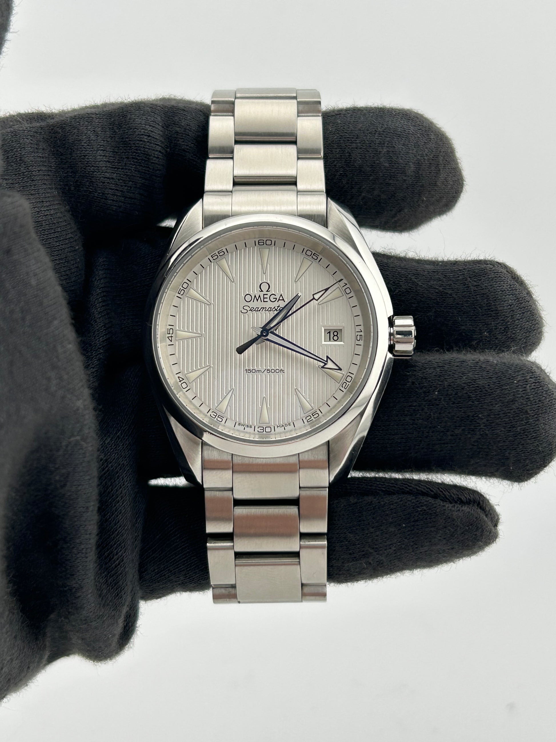 Omega Seamaster Aqua Terra 150m Silver Dial on Stainless Steel Bracelet Ref. 231.10.39.60.02.001 Card 2018