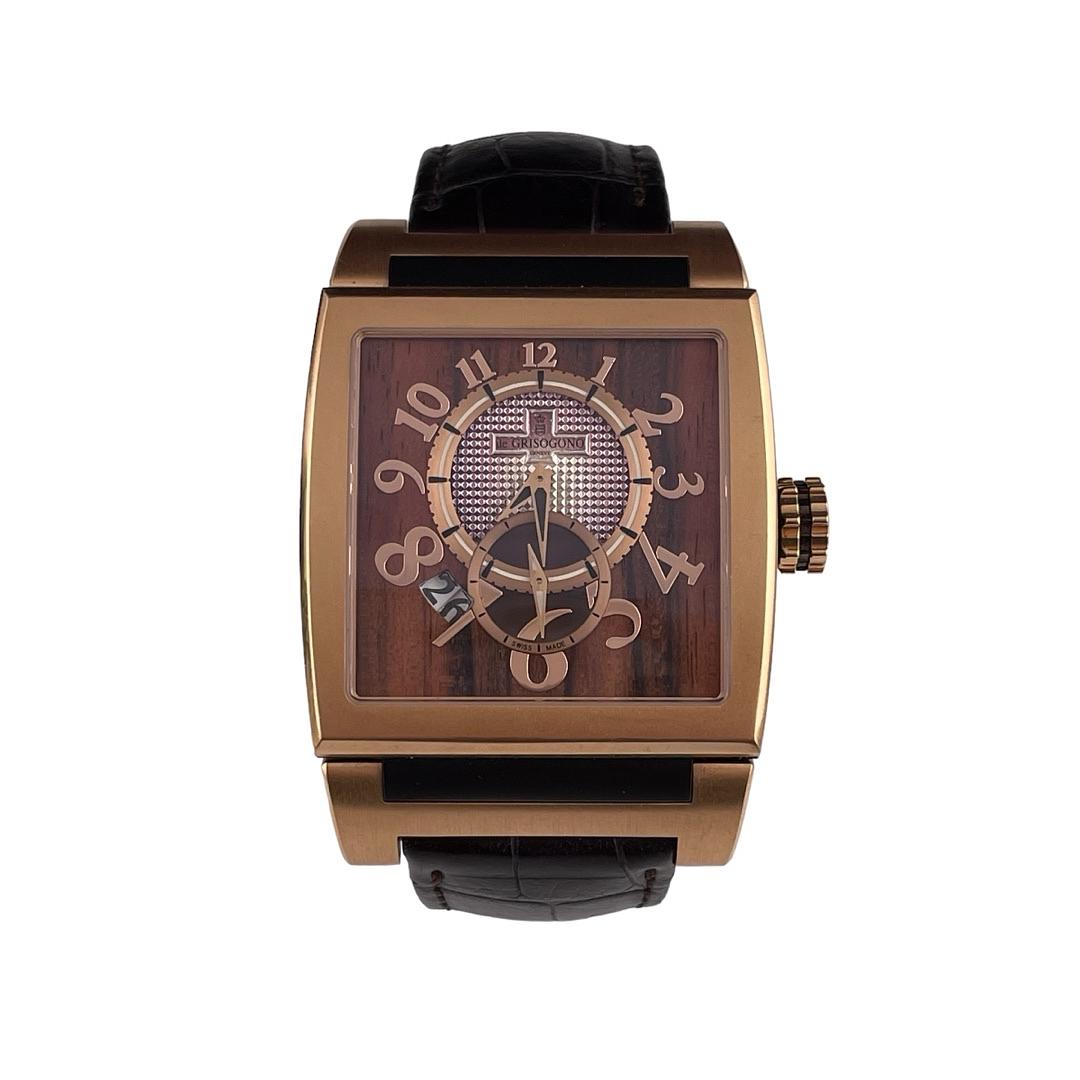 De Grisogono Instrumento Wood Dial on Leather Ref. AU750