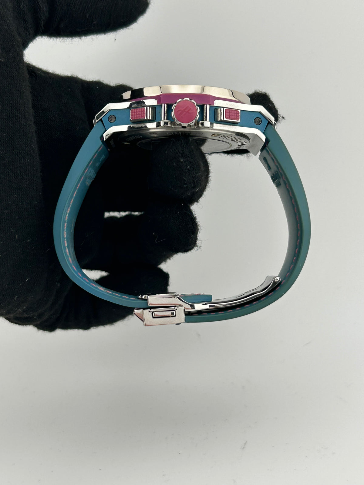 Hublot Big Bang Pop Art Amethyst Purple Dial on Pink & Blue Leather Band Ref. 341.SV.5199.LR.1905.PO — view 6