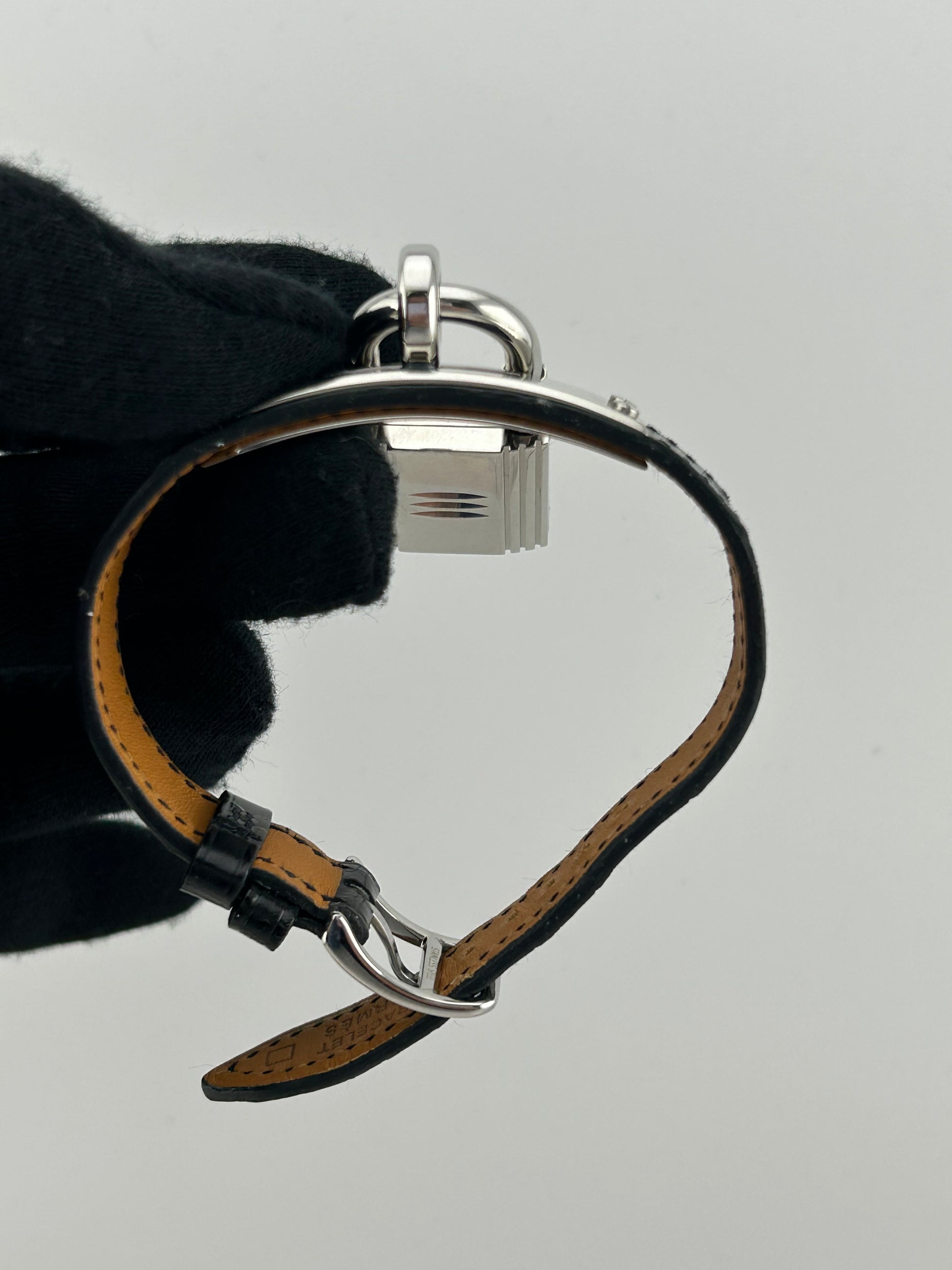 Hermes Kelly White Mop Dial on Leather Ref. KE1.232 — view 6