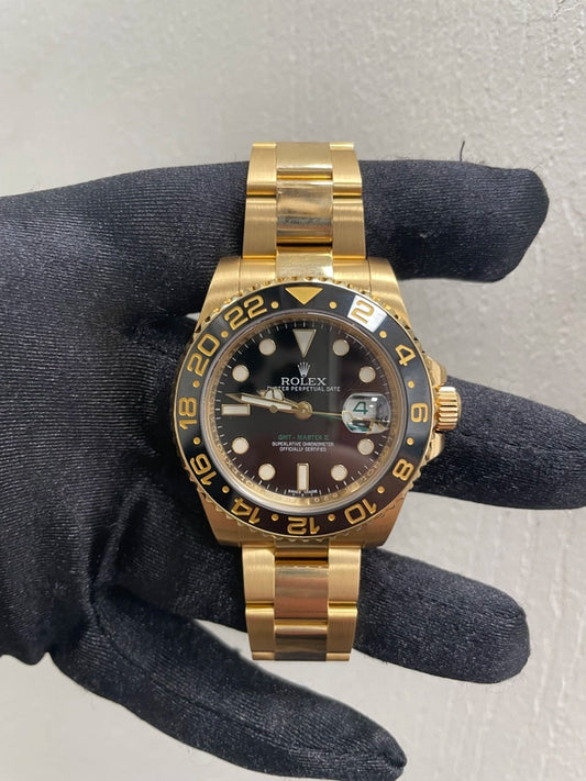 Rolex GMT-Master II Black Dial on Oyster Ref 116718LN with New Style Card White 2016