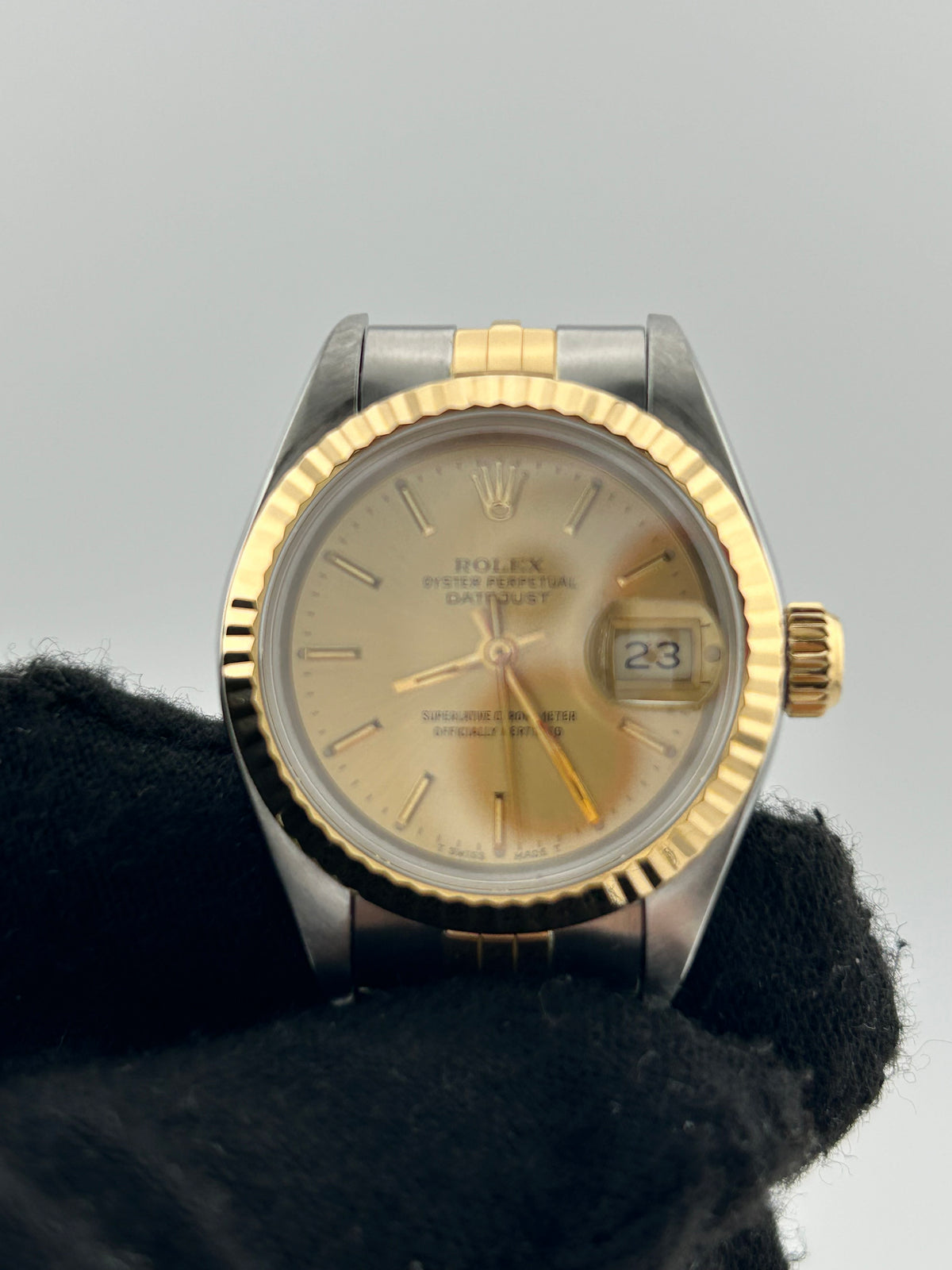 Rolex Datejust Lady Champagne Stick Dial on Jubilee Ref. 69173 1991 — view 3