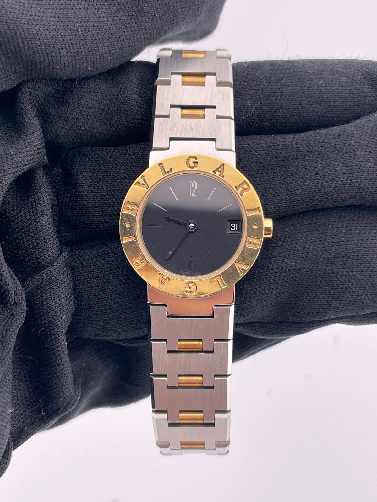 Bvlgari Bvlgari Black Dial on 2 Tone Yellow Gold / Stainless Steel Ref. BB23SG — view 2