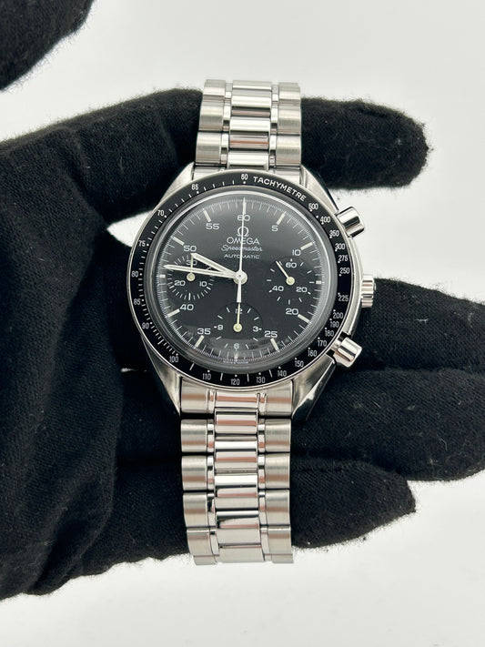Omega Speedmaster Reduced Black Dial on Stainless Steel Bracelet Ref. 3510.5 — view 2