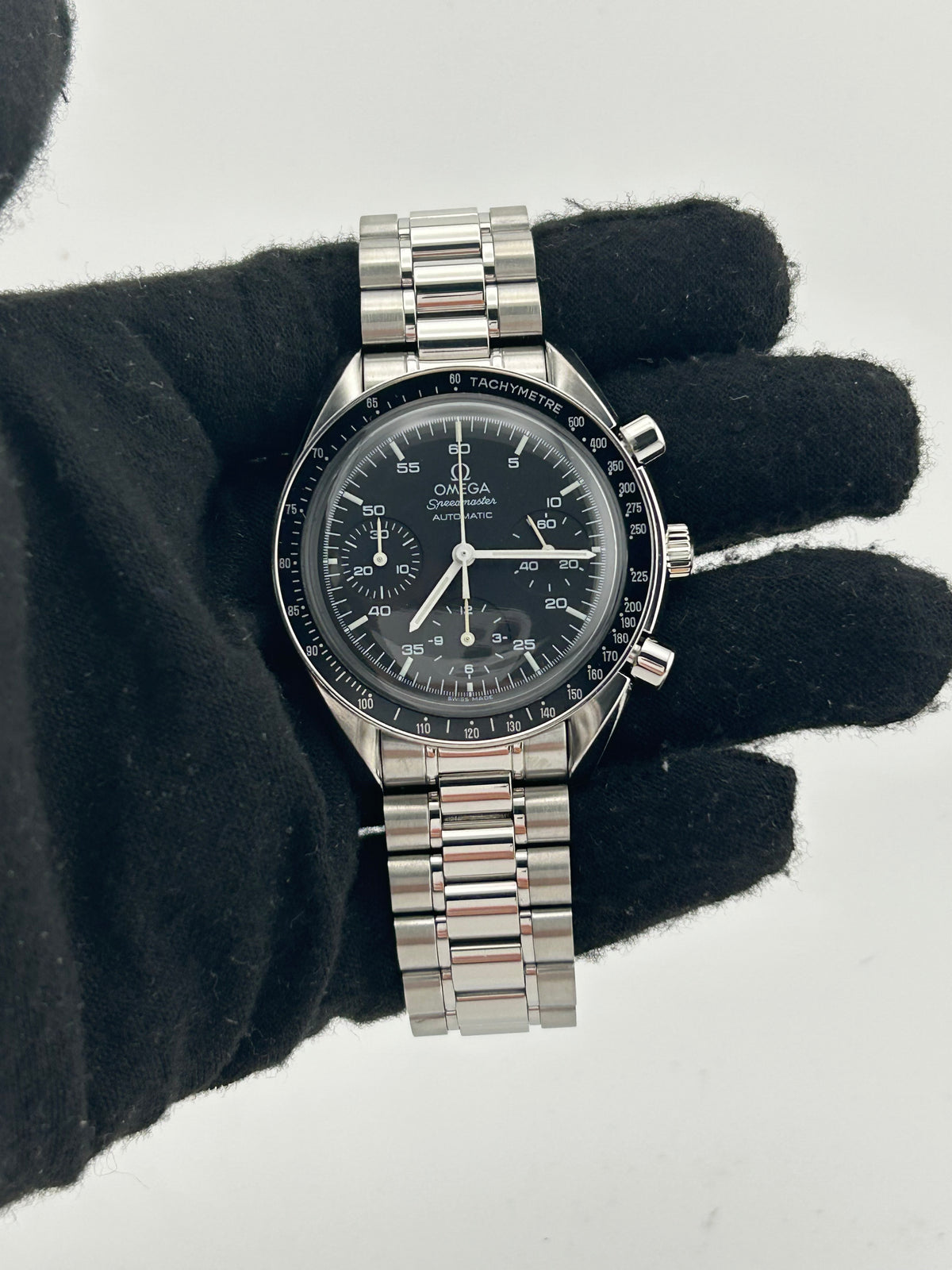 Omega Speedmaster Black Dial on Stainless Steel Bracelet Ref. 3510.50.00 — view 2