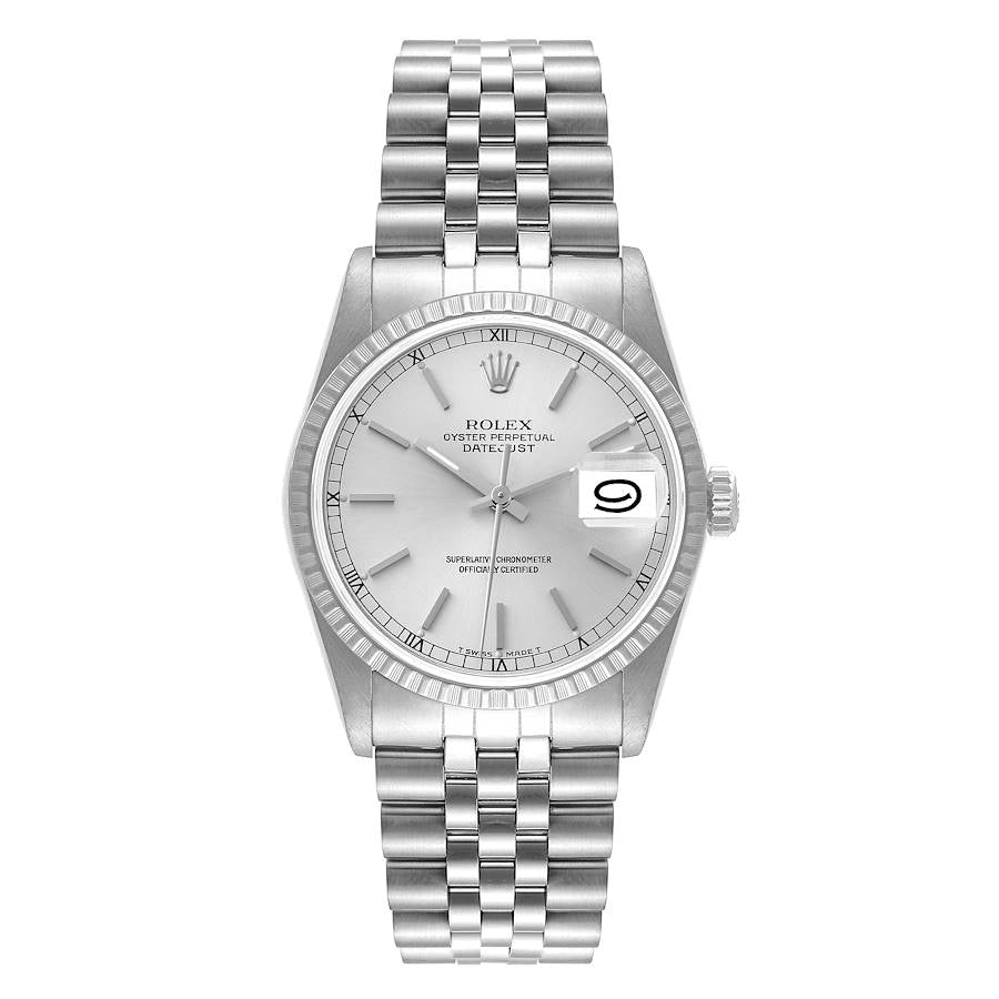 Rolex Datejust Silver Stick Dial on D Link Jubilee Ref. 16220 1989