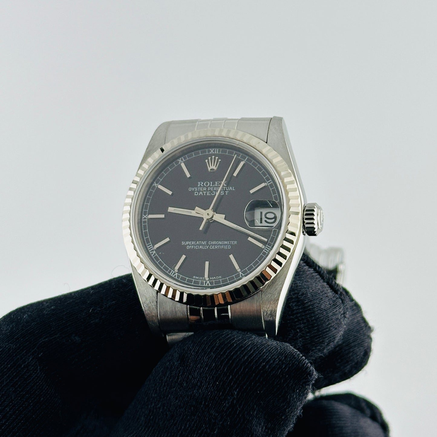 Rolex Datejust Black Dial on D Link Jubilee Ref. 78274 Papers 2002 — view 3