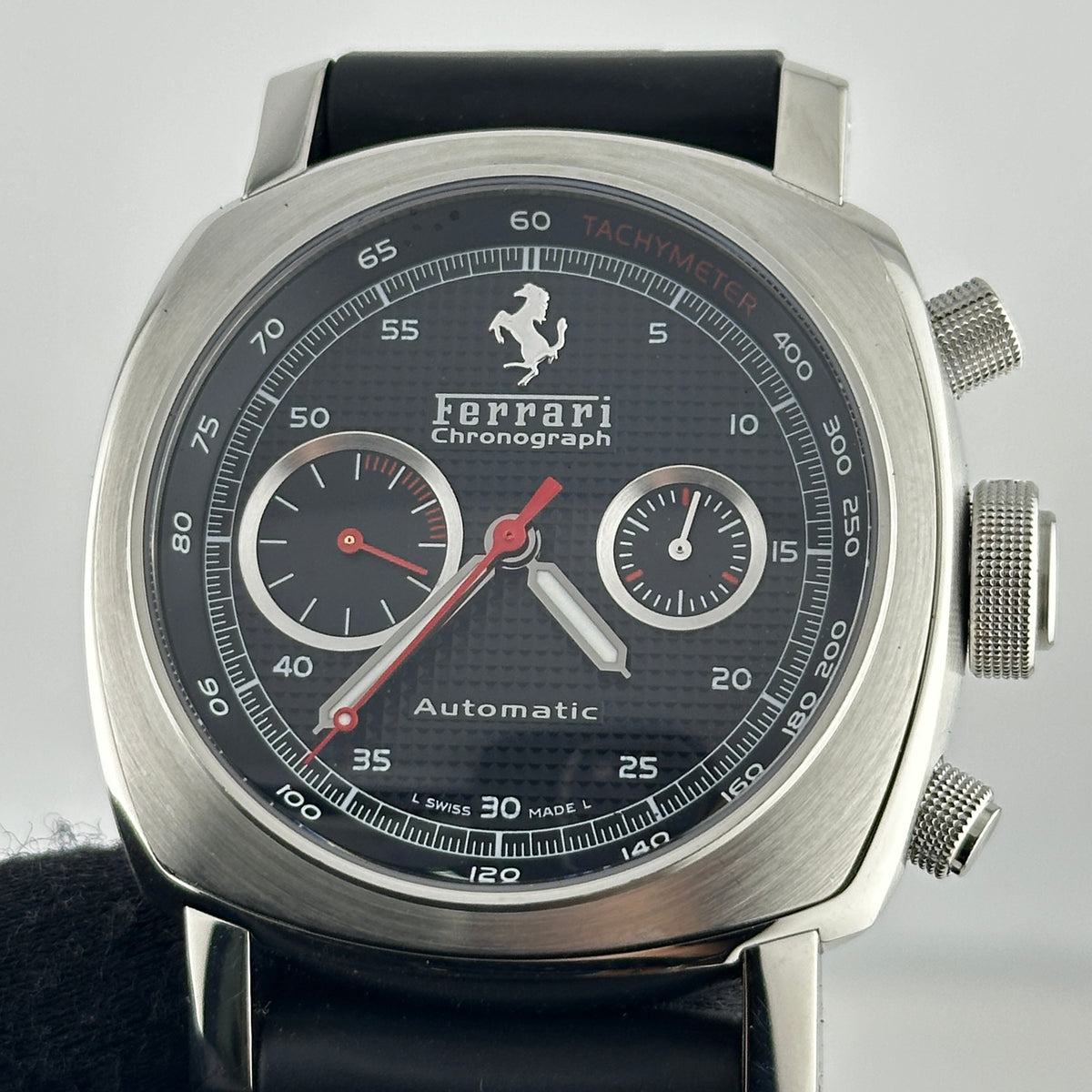 Panerai Ferrari GT Chronograph Black Dial on Rubber Strap Ref. F6656 Complete Open Date — view 2