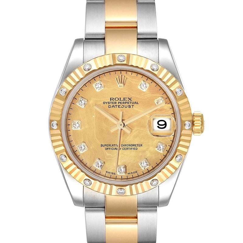 Rolex Datejust Gold Mop Dial on Oyster Ref 178313