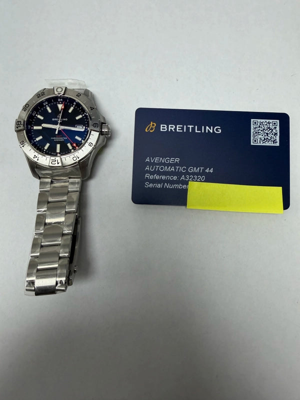 Breitling Avenger Automatic GMT Black Dial on Bracelet Ref A32320101B1A1 with Card 2026