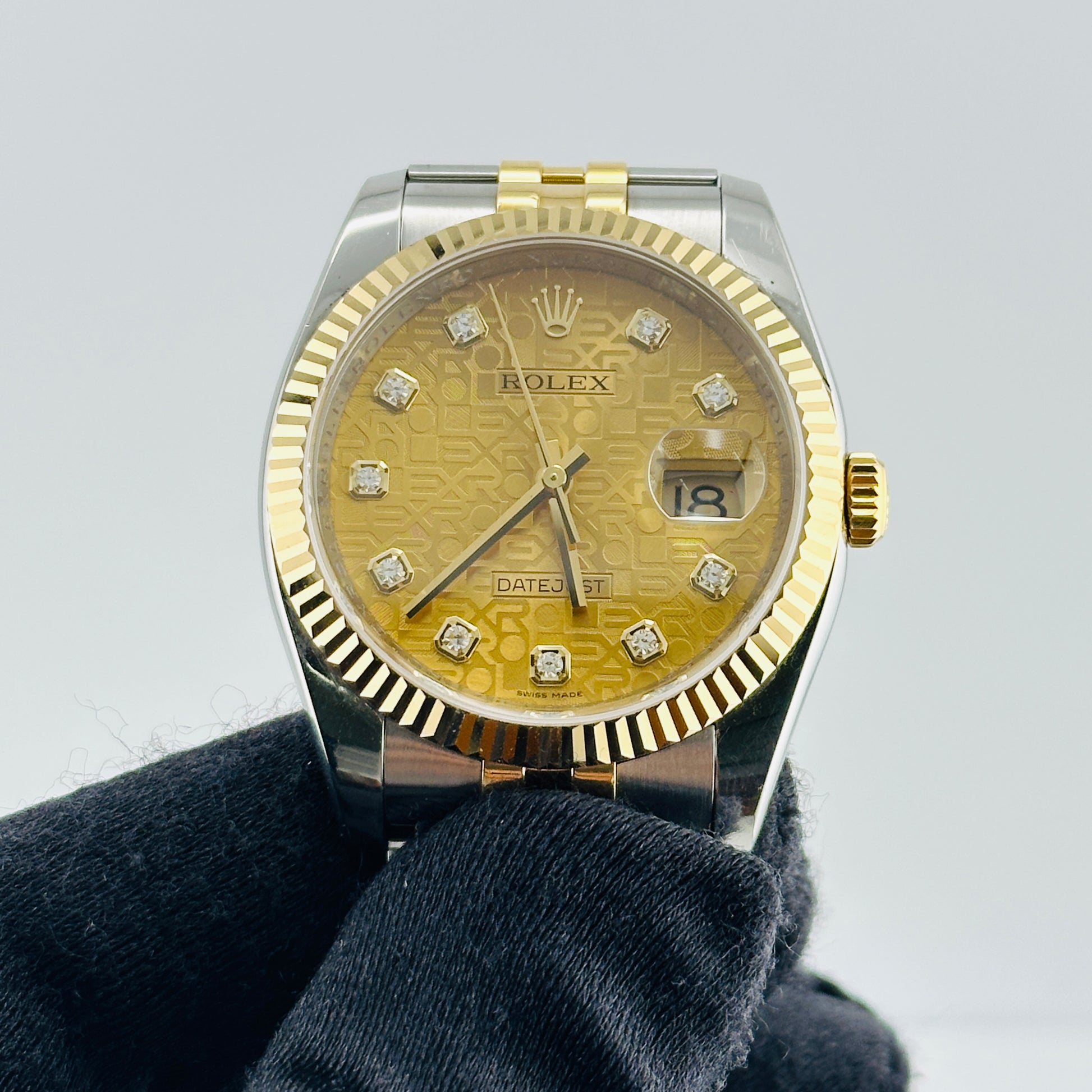 Rolex Datejust Champagne Diamond Factory Dial on D Link Jubilee Ref. 116233 Card 2009 — view 3