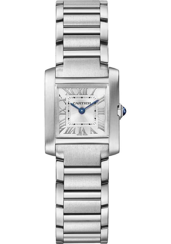 Cartier Tank Francaise Small Silver Dial on Stainless Steel Bracelet Ref. WSTA0065 Complete 2024