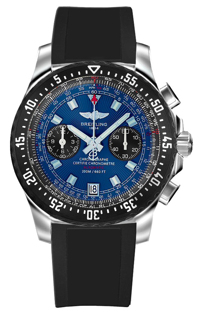 Breitling Professional Blue Dial on Leather Ref. A27364