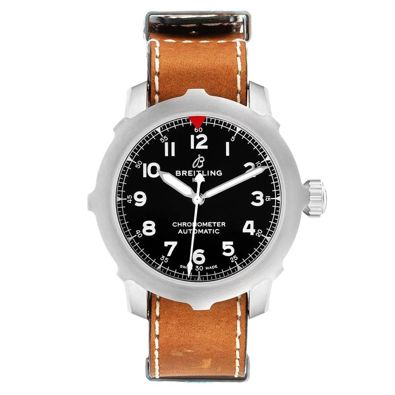 Breitling Navitimer Aviator Super 8 B&P Black Dial on Brown Calf Leather Strap Ref AB2040 with Papers 2024