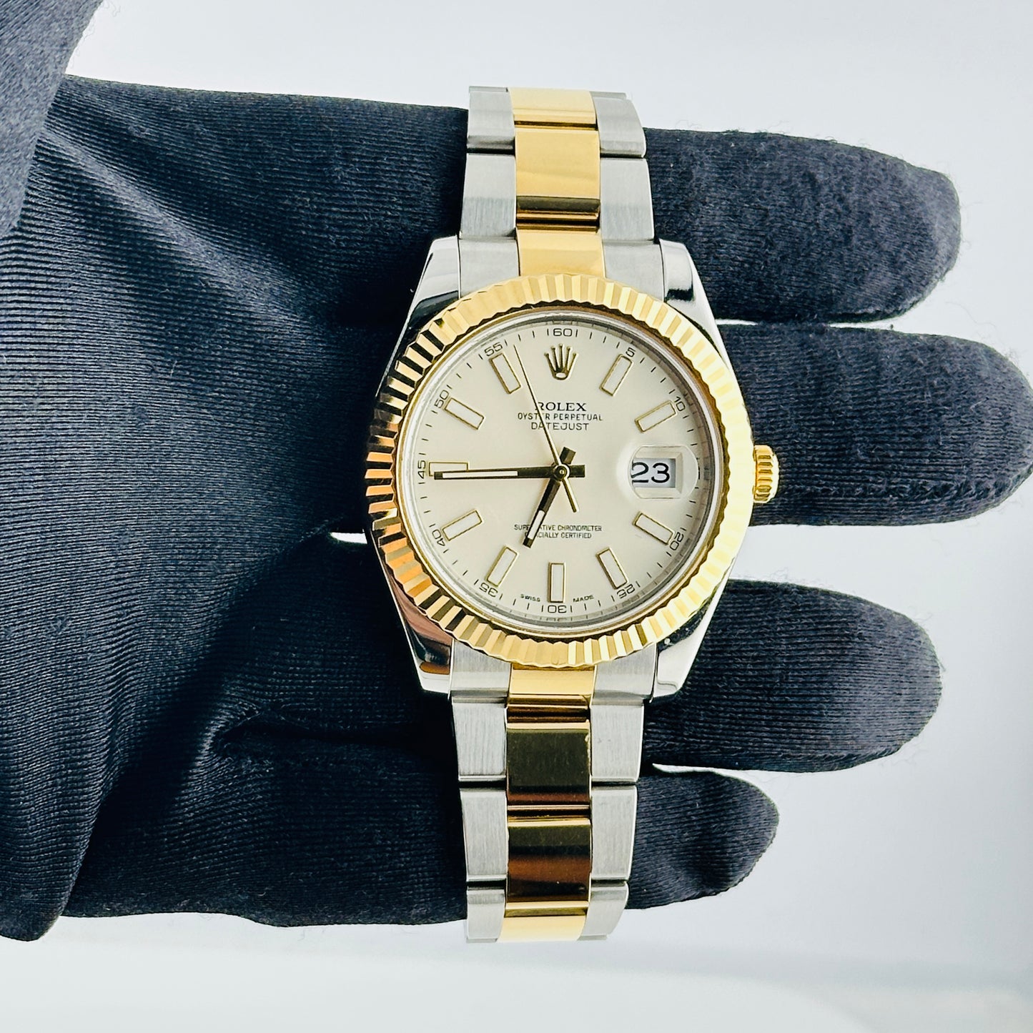 Rolex Datejust II Ivory Index Dial on Oyster Bracelet Ref. 116333 2013 — view 2