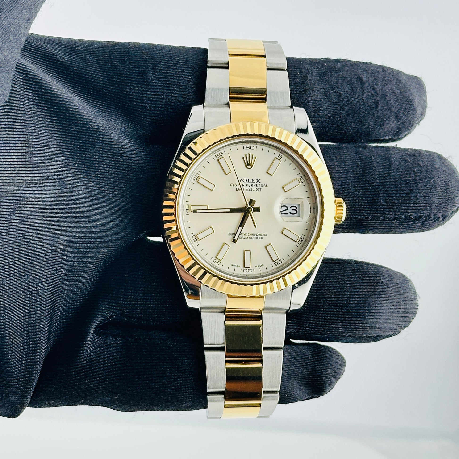 Rolex Datejust II Ivory Index Dial on Oyster Bracelet Ref. 116333 2013 — view 2