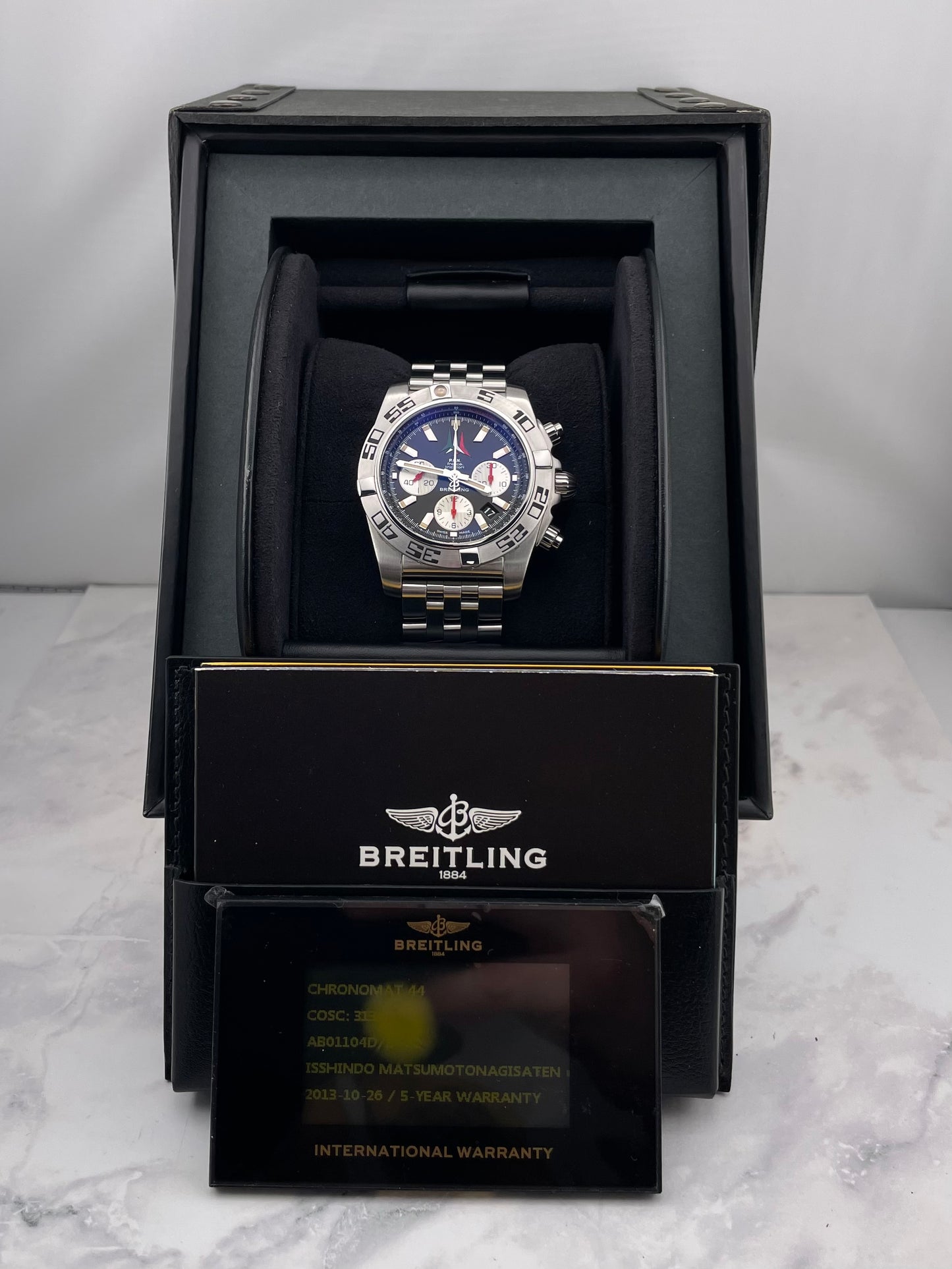 Breitling Chronomat Black Dial Ref. AB0110 Card 2013 — view 6