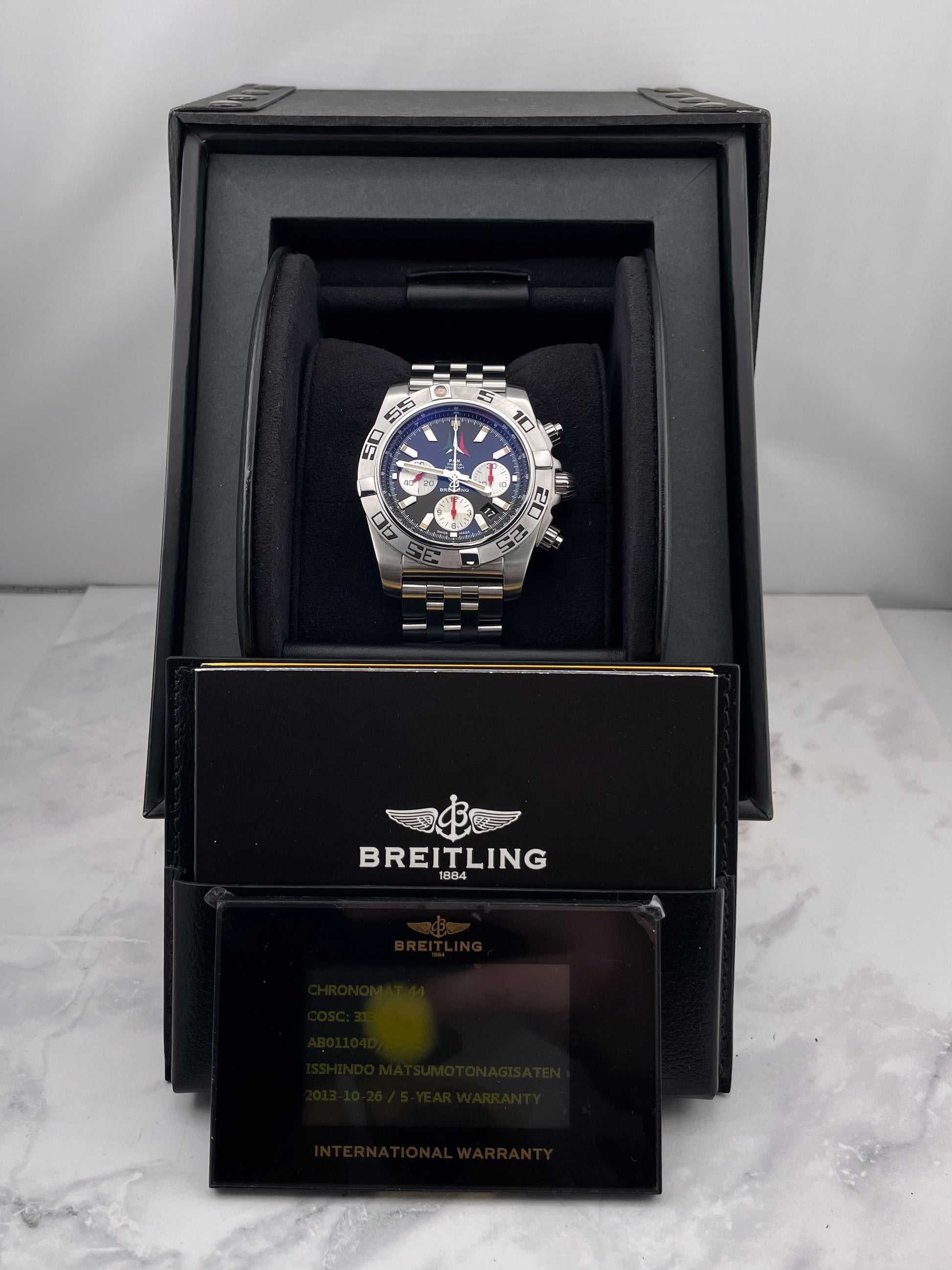 Breitling Chronomat Black Dial Ref. AB0110 Card 2013 — view 6
