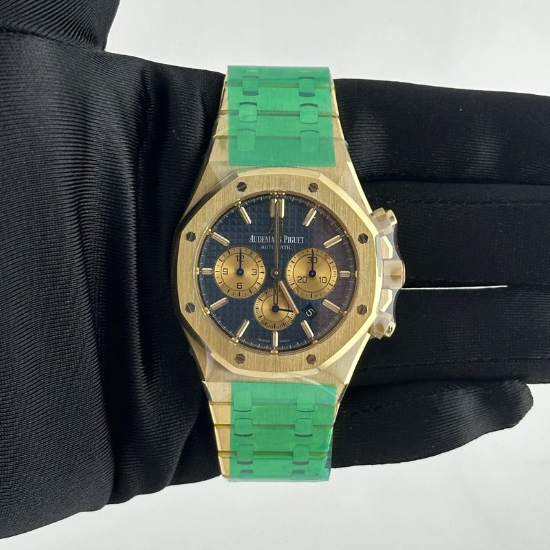 Audemars Piguet Royal Oak Selfwinding Chronograph Blue Dial on Bracelet Ref 26331BA.OO.1220BA.01 with Card 2020