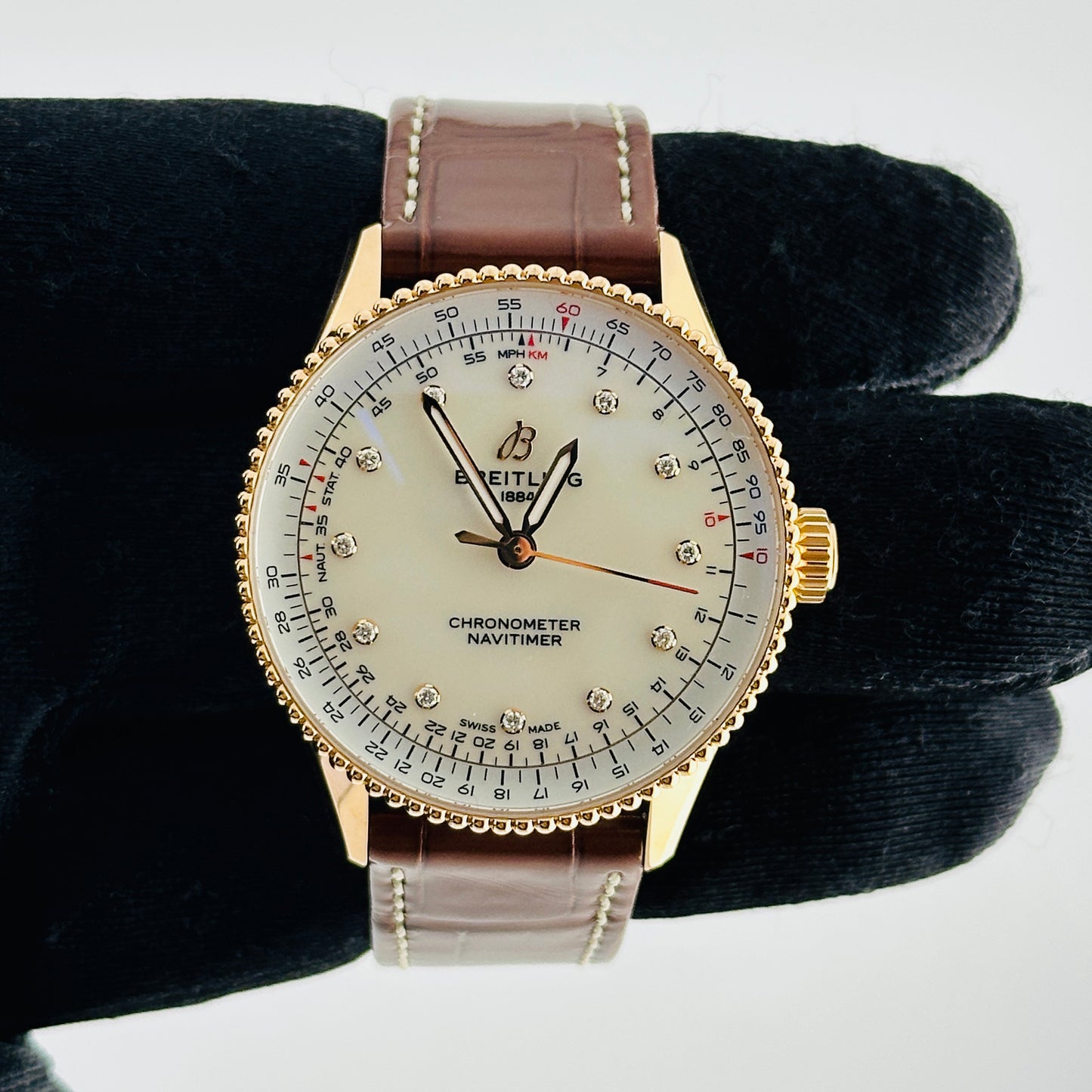 Breitling Navitimer Automatic Mop Dial on Leather Strap Ref. R17327211A1P1 Card 2025 — view 3