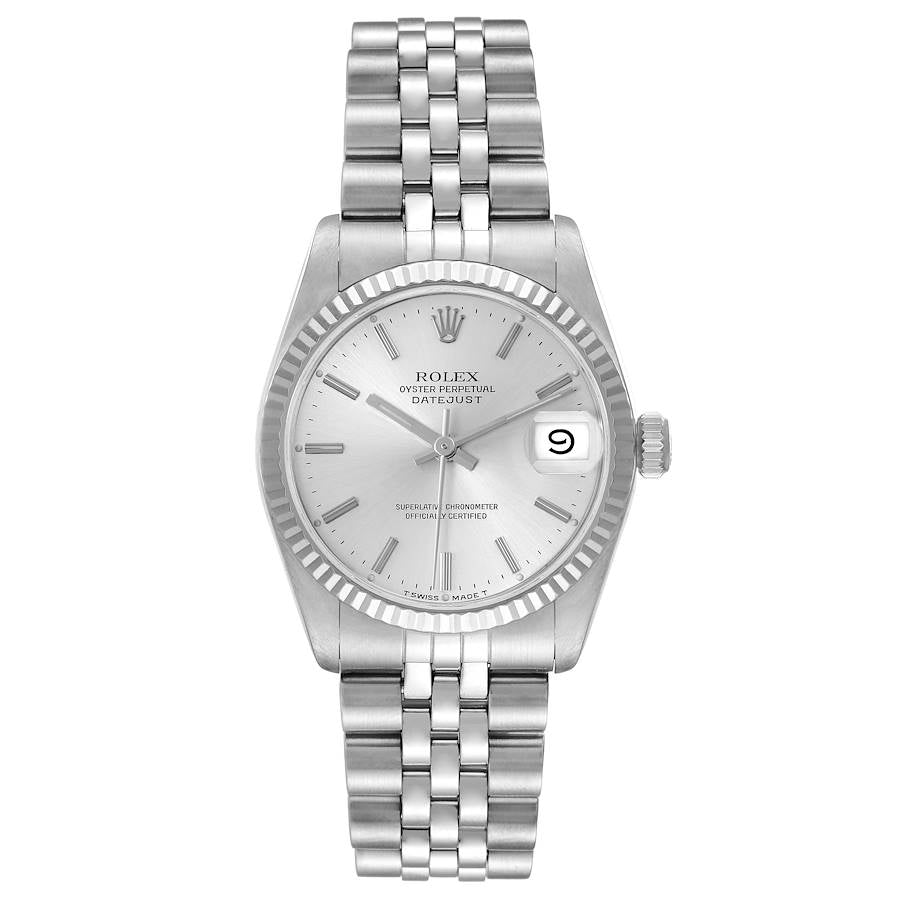 Rolex Datejust Silver Stick Dial on D Link Jubilee Ref. 68274 1987