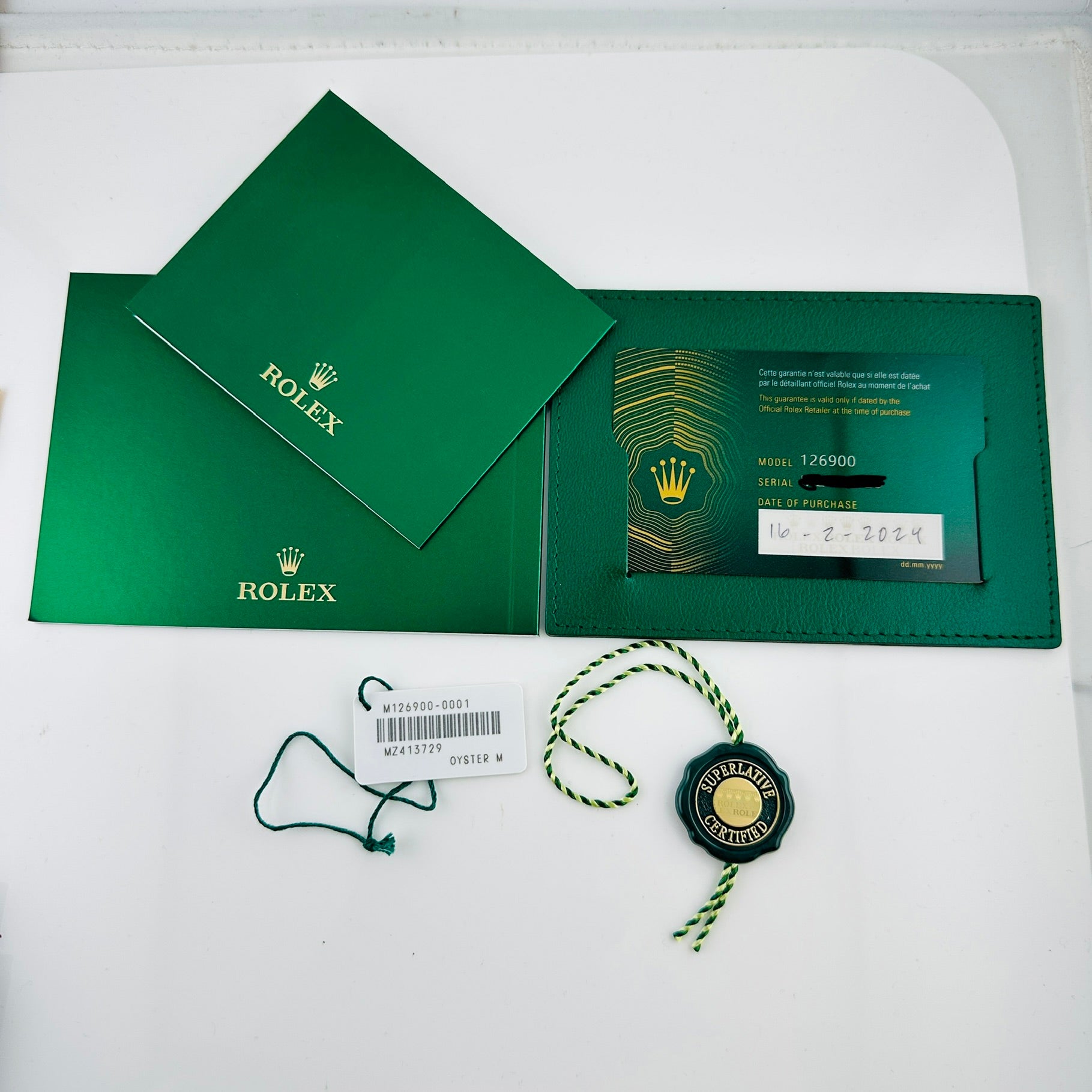 Rolex Airking Black Dial on Oyster Bracelet Ref. 126900 Card 2024 — view 7