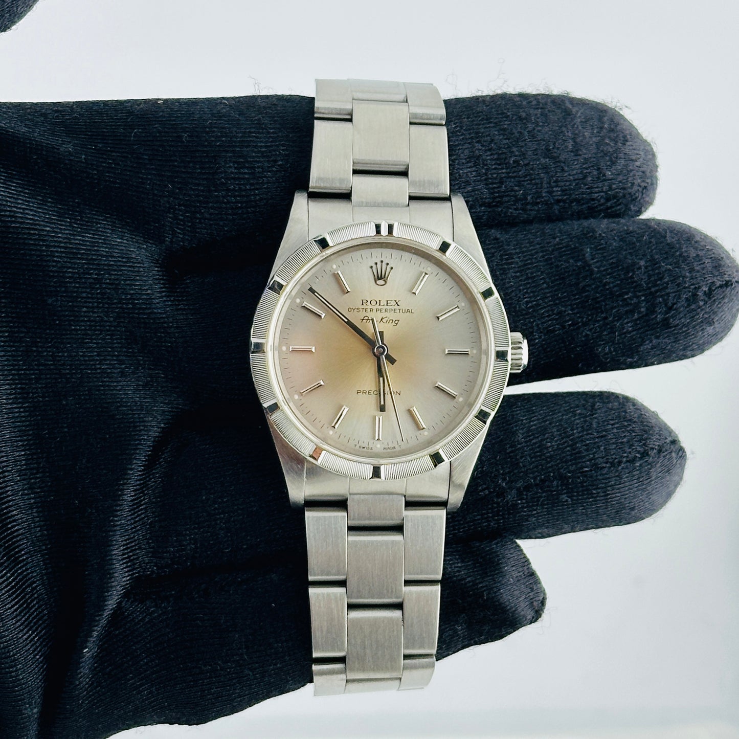 Rolex Air-King Silver Dial on Oyster Ref. 14010 1991 — view 2