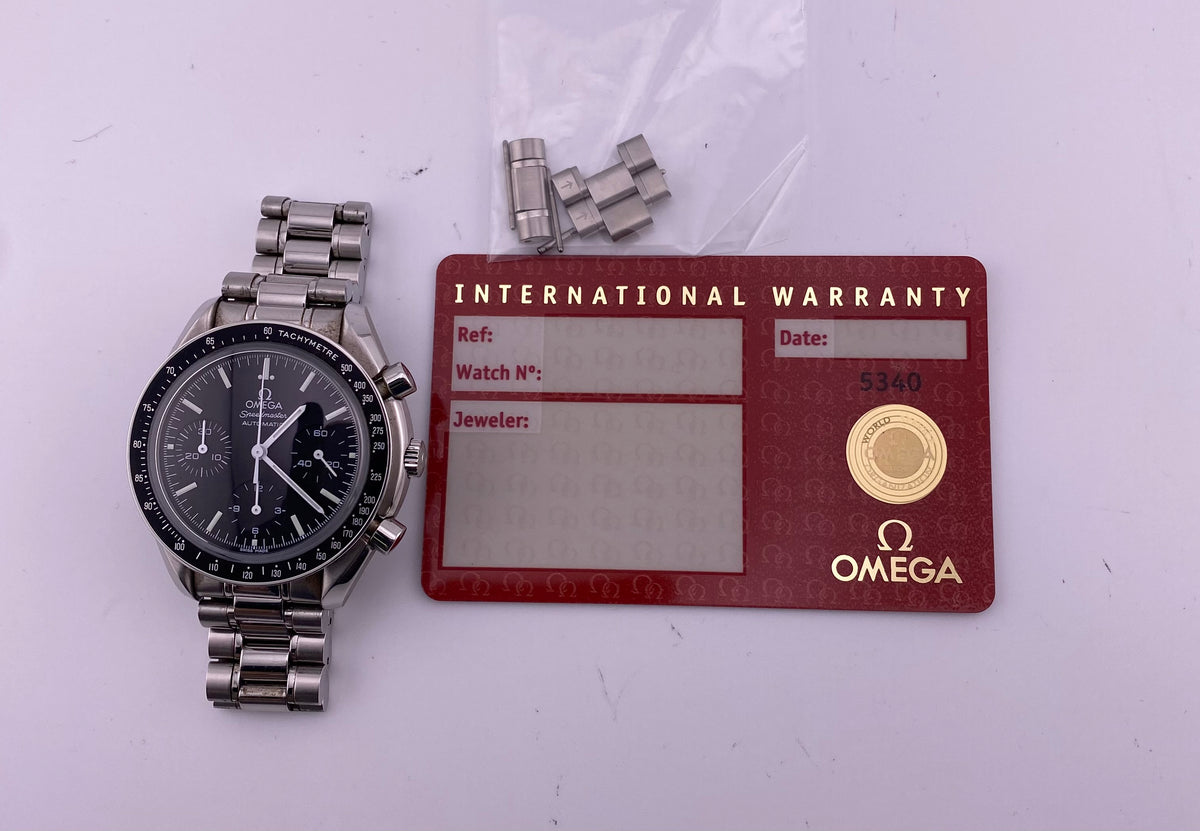 Omega Speedmaster Black Dial on Stainless Steel Ref. 3539.5 Card Open Date — view 7
