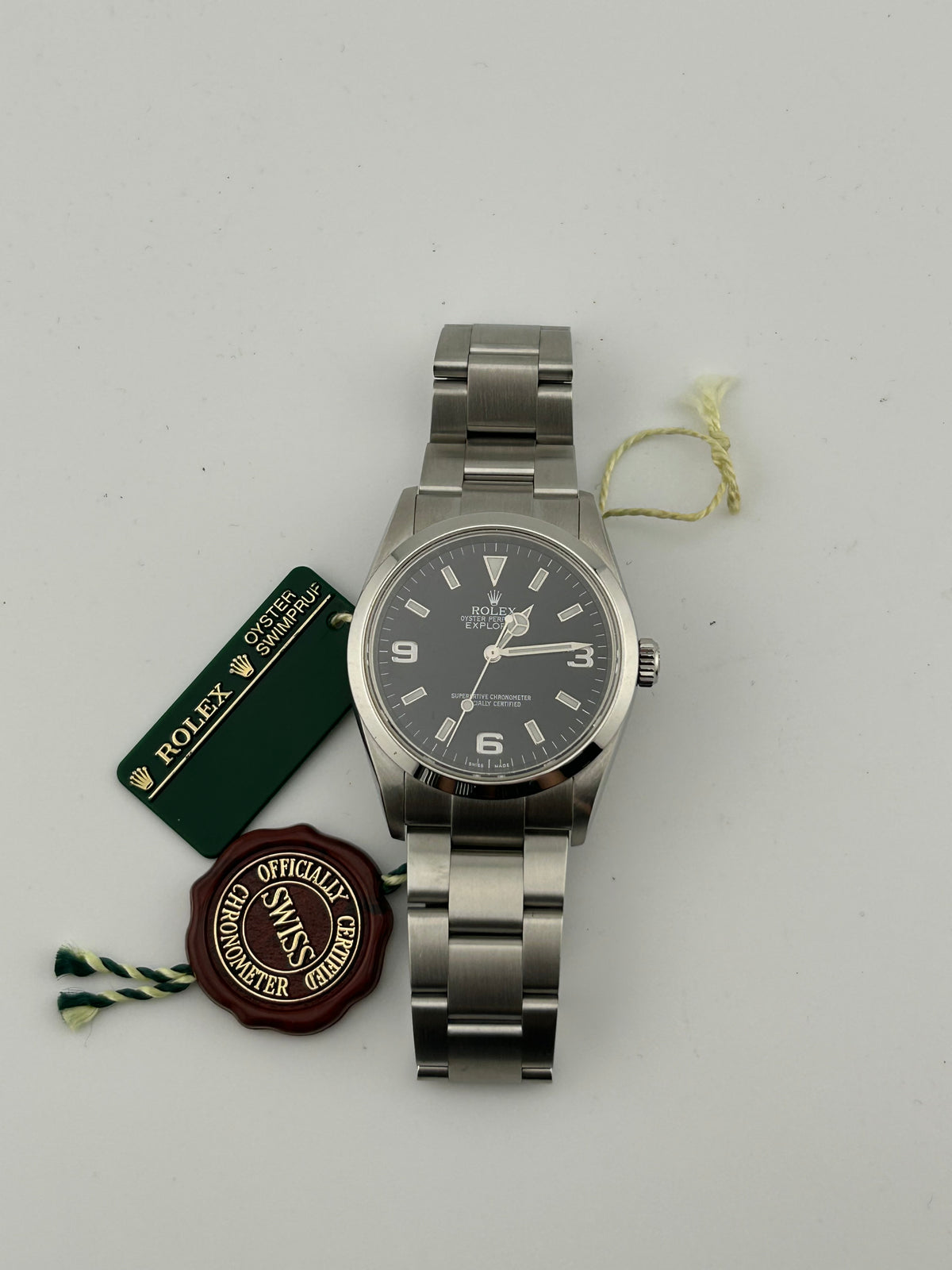 Rolex Explorer I Black Dial on Oyster Steel Bracelet Ref. 114270 Card 2008 — view 7