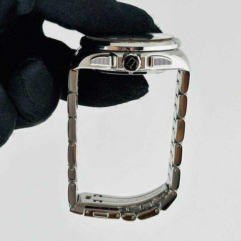 Tag Heuer Grand Carrera Black Dial on Stainless Steel Bracelet Ref CAV5115.BA0902 with Card 2010